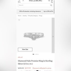 Beautiful diamond halo promise ring